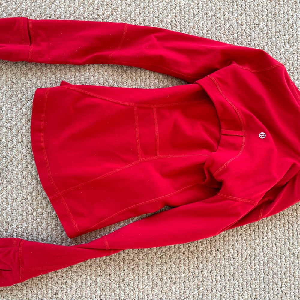 Red define jacket size 0 lululemon